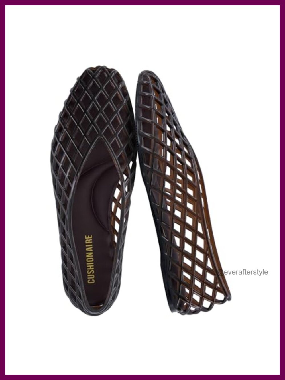 Women's Jelly Ballet Flats Slip On PVC Comfort Sandals Travel Beach Shoes